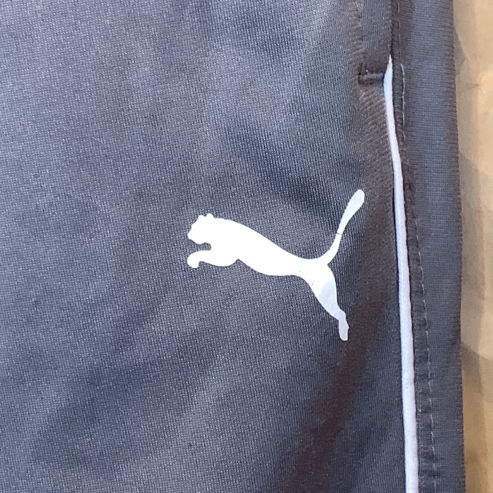 Puma | Gray Logo Elastic Waist Banded Ankle 2 Pocket Jogger Sweatpants Size 4/5 - Picture 3 of 9